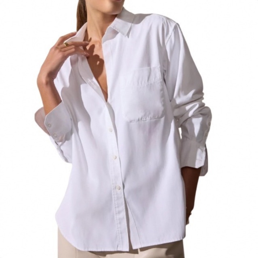 MEIMEIJ White Cotton Button Down Shirt Made in Italy Camicia Size 40‎ NEW